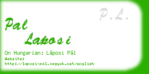 pal laposi business card